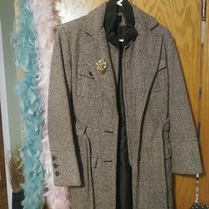 Long Tweed Dress Coat